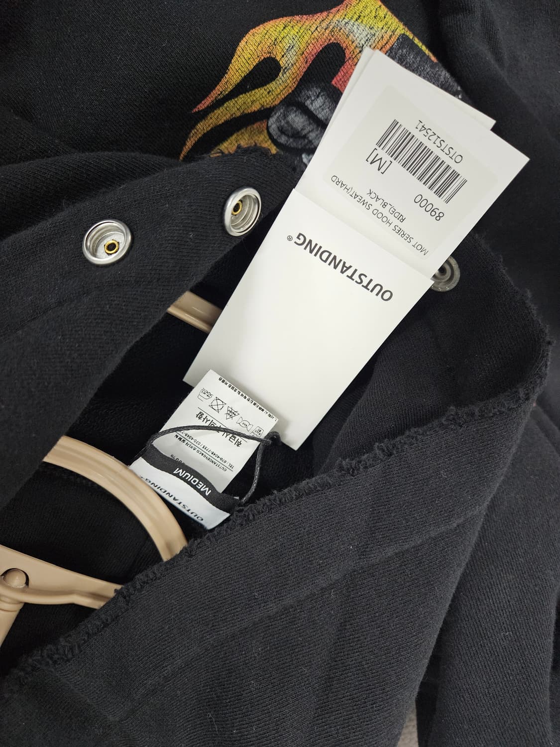 아웃스탠딩 후드 블랙 새상품 상품이미지3