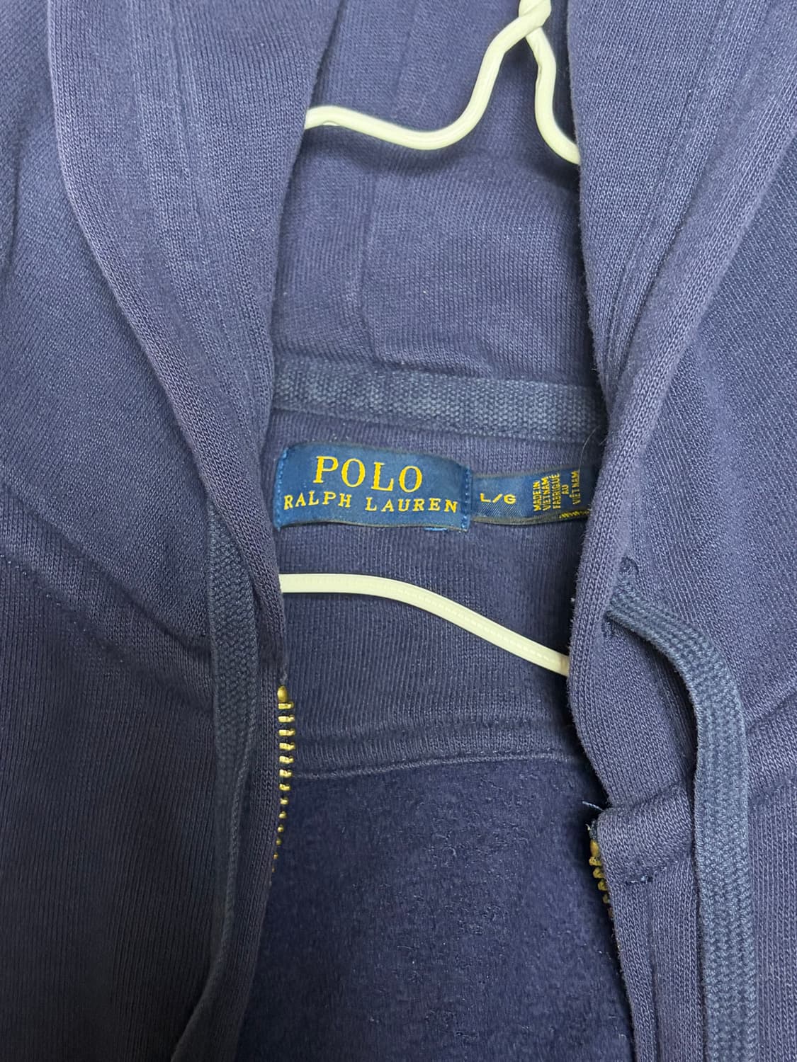 폴로랄프로렌 빅포니 성조기 슬림핏 후드집업 (네이비) 상품이미지4