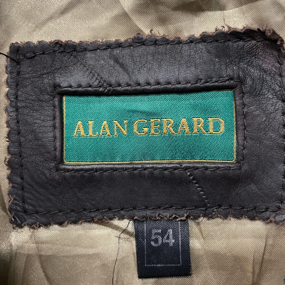 90s Alan Gerad A-2 플라이트 리얼 레더 자켓 상품이미지7