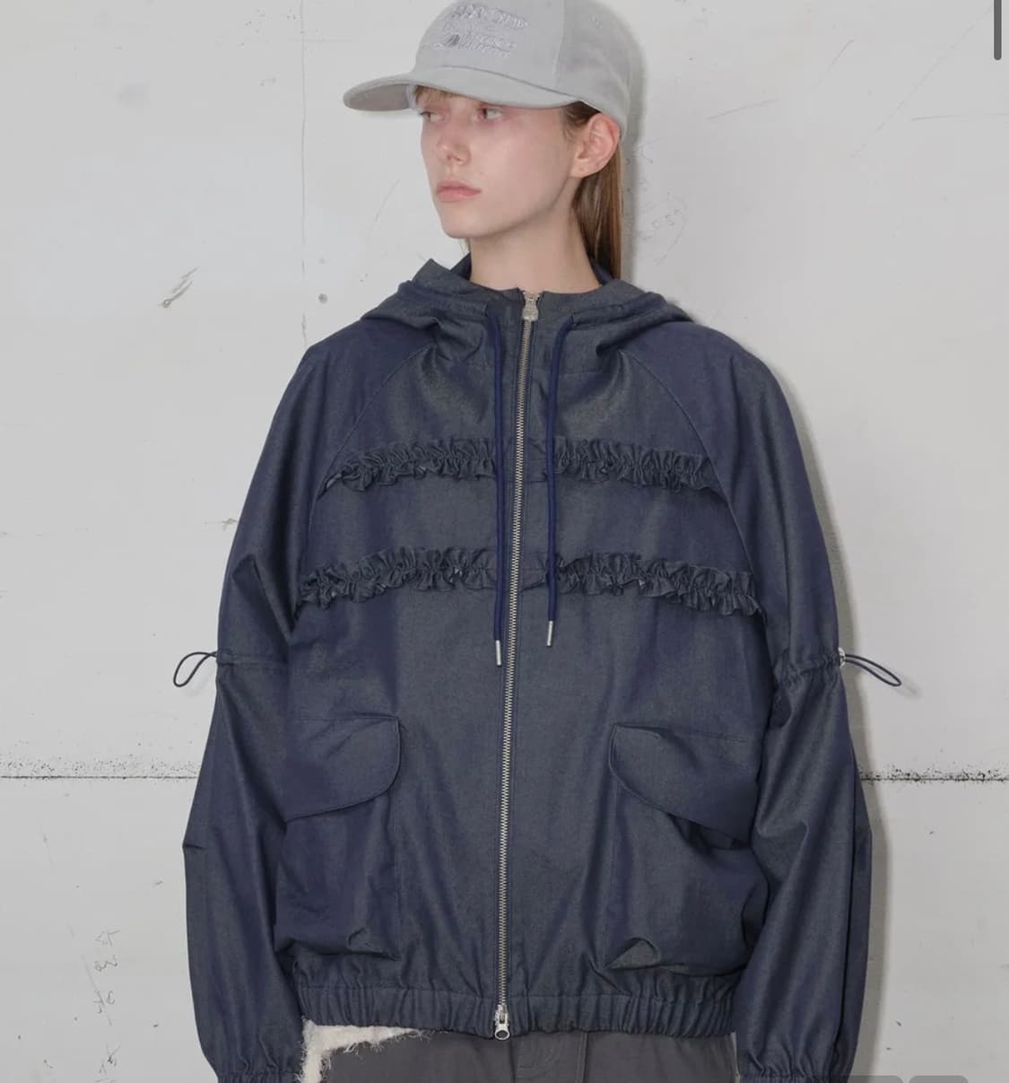 타입서비스 점퍼 Ruffled Hoodie Jumper 새상품 상품이미지1