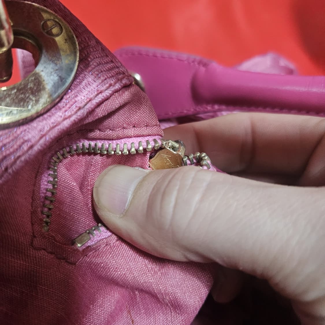 Christian Dior 핫핑크 Lady 토드백 상품이미지7