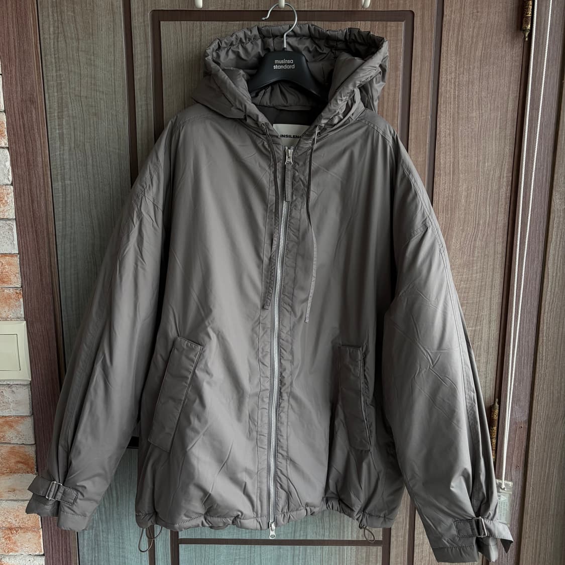 (L)인사일런스 리몬타 케미라 후디드 점퍼 그레이 상품이미지2