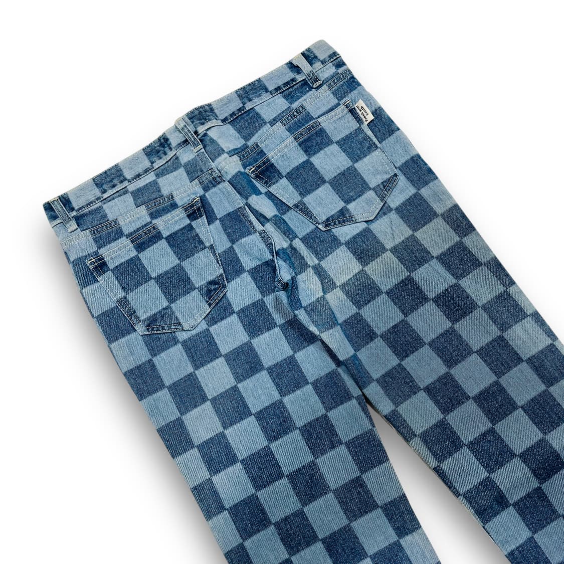 프레쉬 안티 유스 체크 패턴 새상품 데님 팬츠 상품이미지6