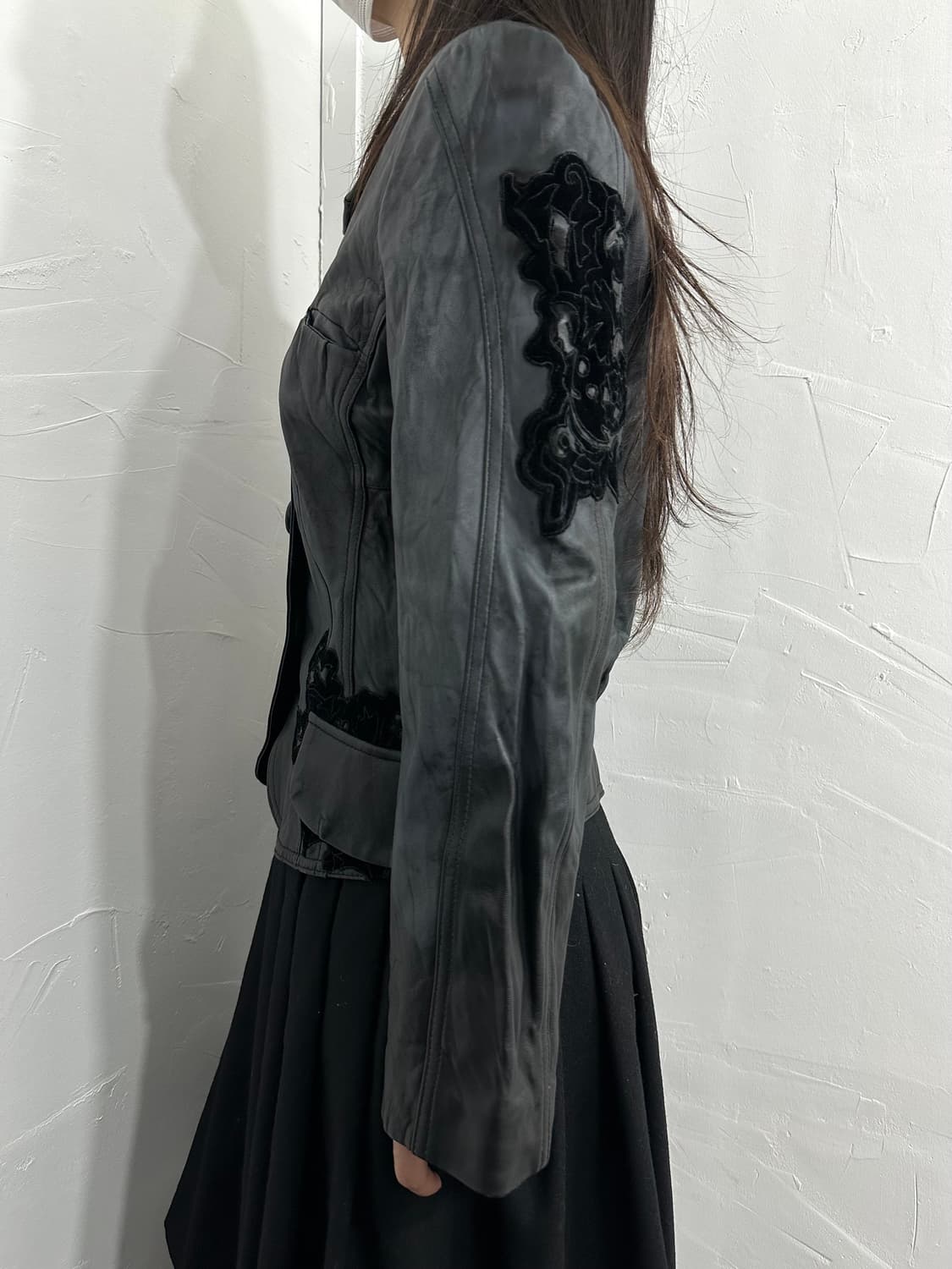 oriental detail leather jacket 상품이미지6