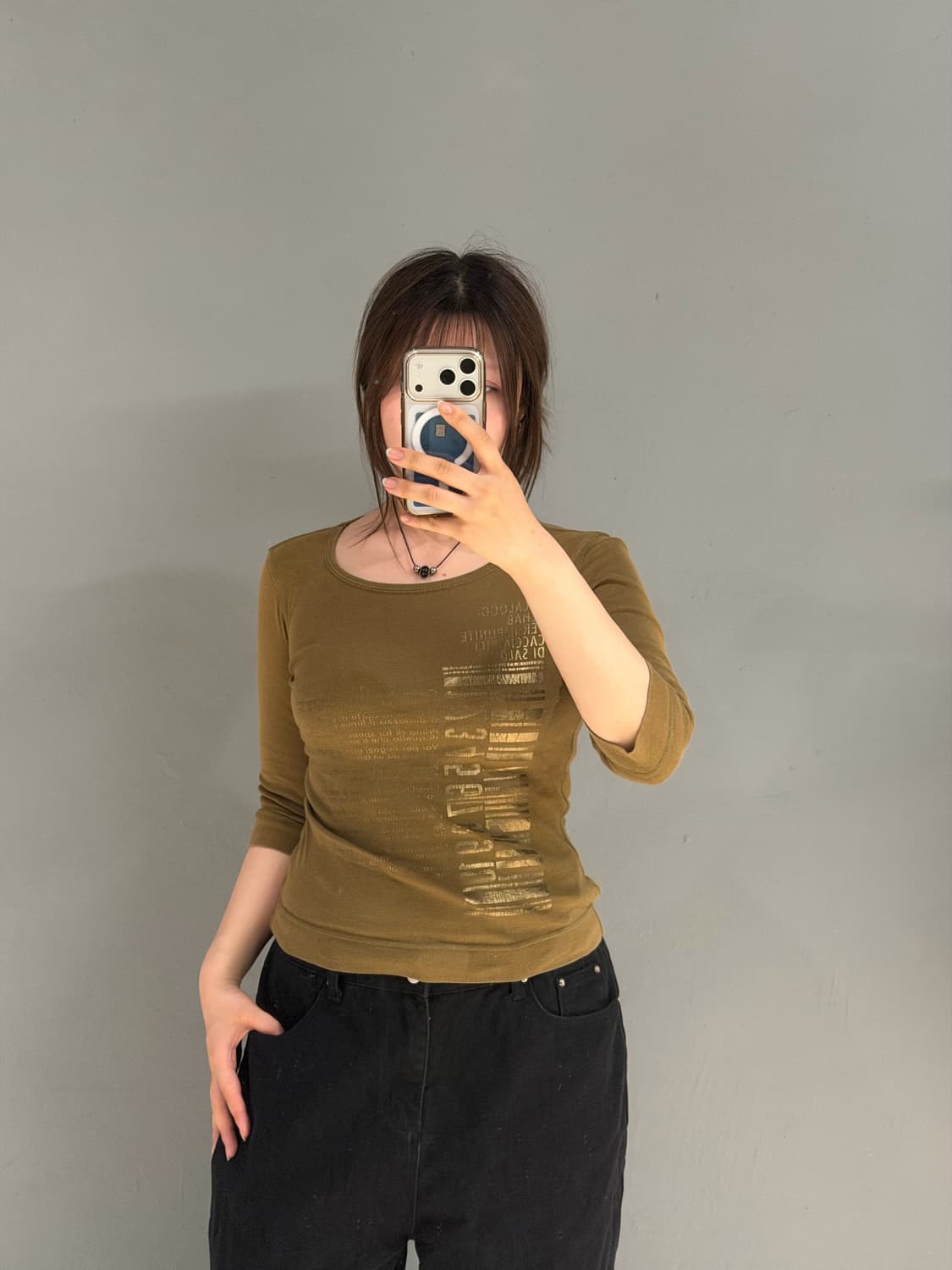 Barcode printing stitch detail top  상품이미지2