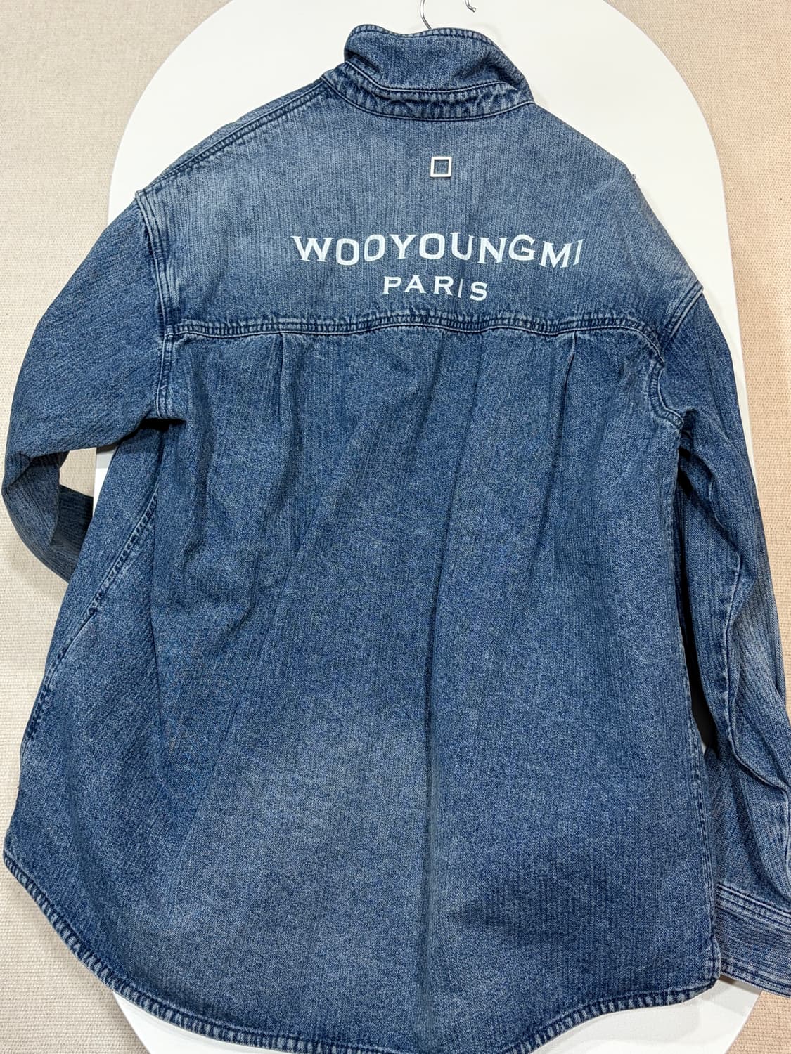 [정품]우영미 코듀로이 데님 백로고 셔츠 블루 상품이미지4