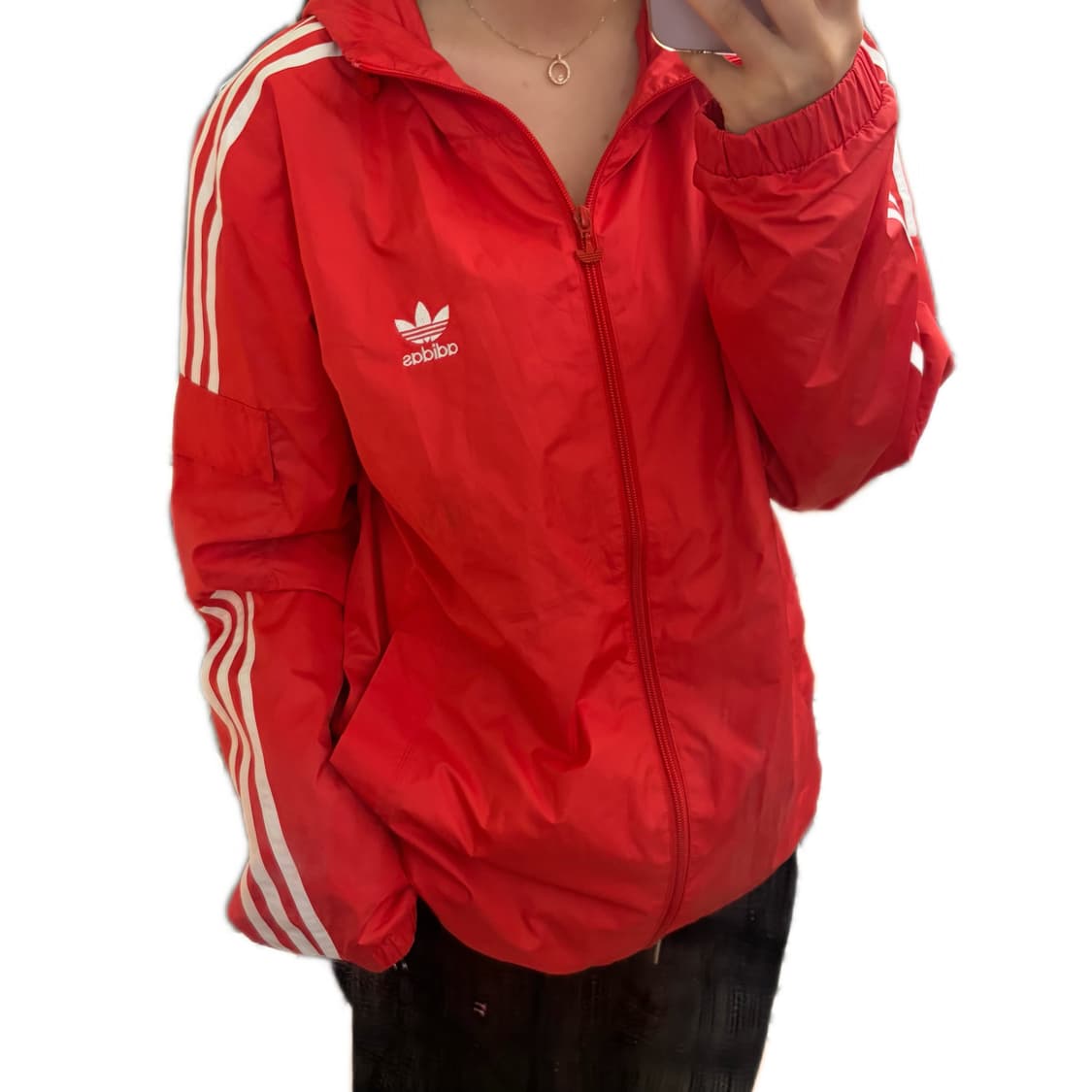 🔥아디다스 오리지널스 트레포일 레드 후드 바람막이🔥 상품이미지2