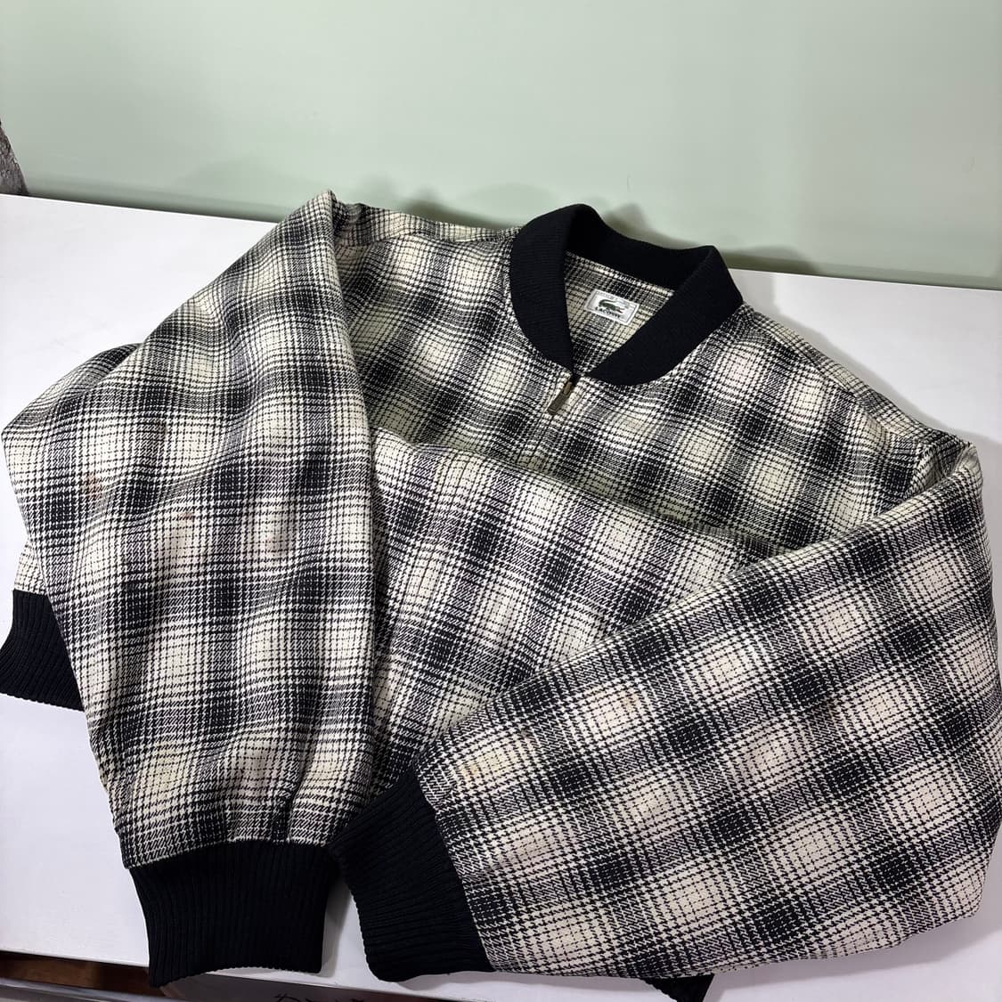 105 라코스테 옴브레 체크 봄버 블루종 상품이미지2