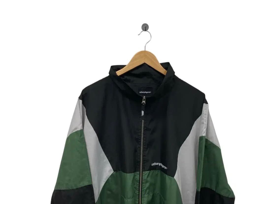 어반플레이어스 배색 오버핏 바람막이 자켓 그린-XL 상품이미지3