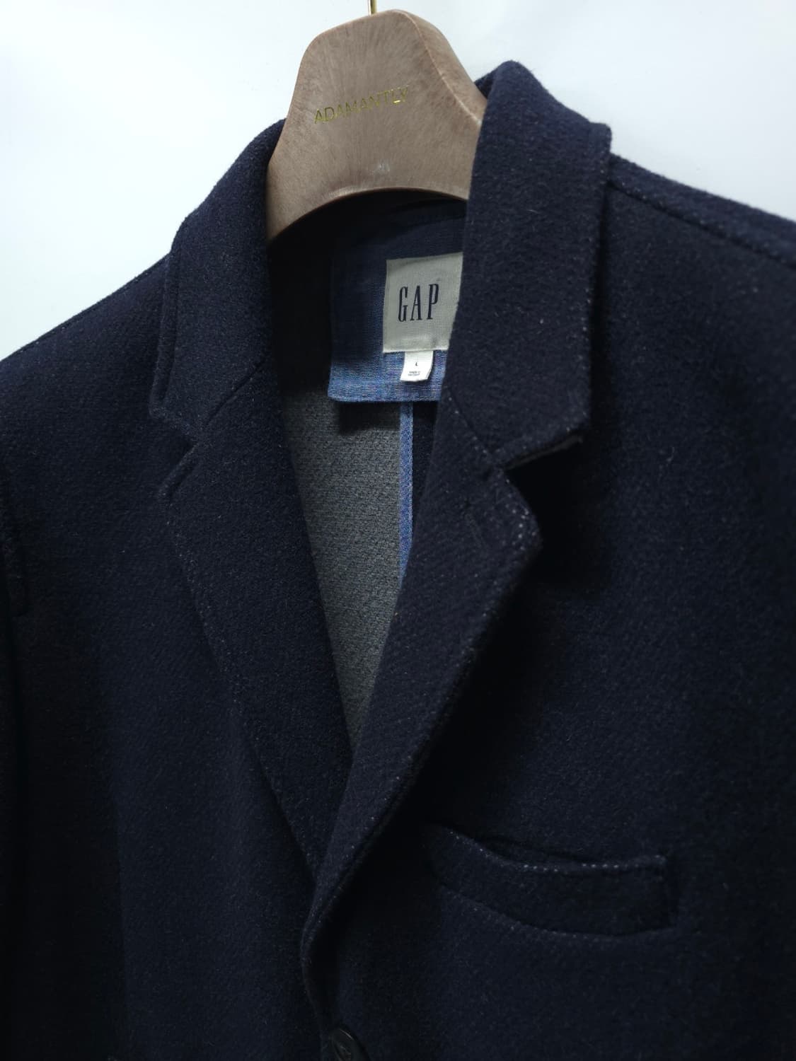 GAP(갭) 남성 네이비 보카시 싱글 울코트 상품이미지4