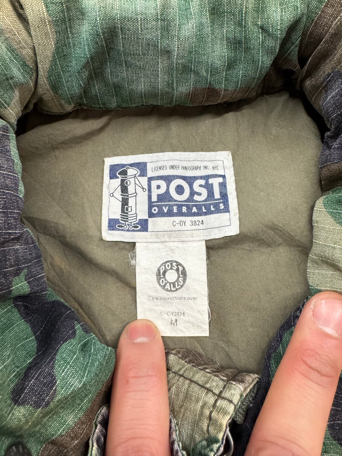 M)Post overalls 빈티지 밀리터리 패턴 야상 자켓 상품이미지5