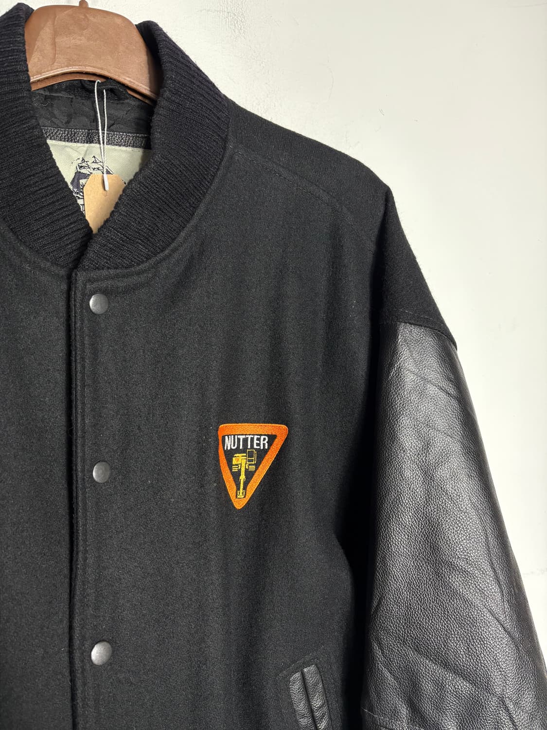 Burks bay 버크스 베이 울 가죽  바시티 자켓 상품이미지3