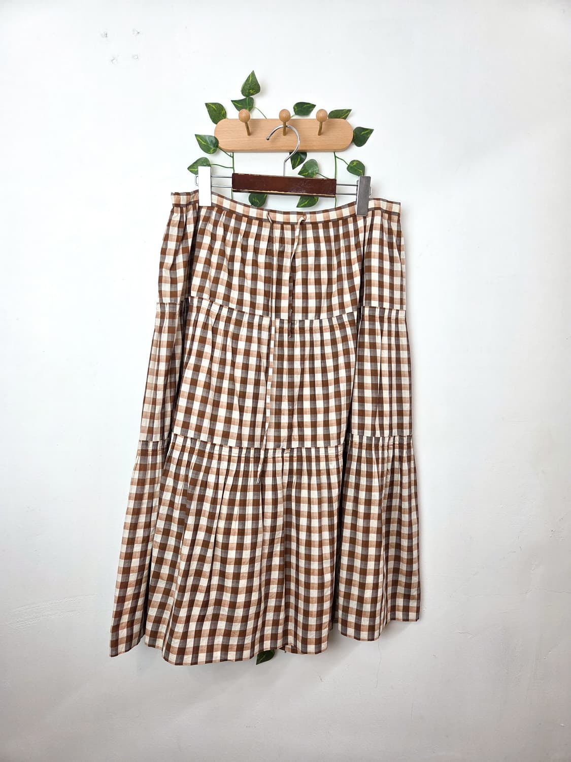 체크 캉캉 롱스커트 상품이미지1