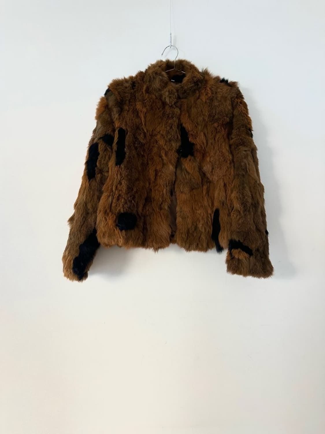 Spot rabbit fur jacket / orange brown 상품이미지1