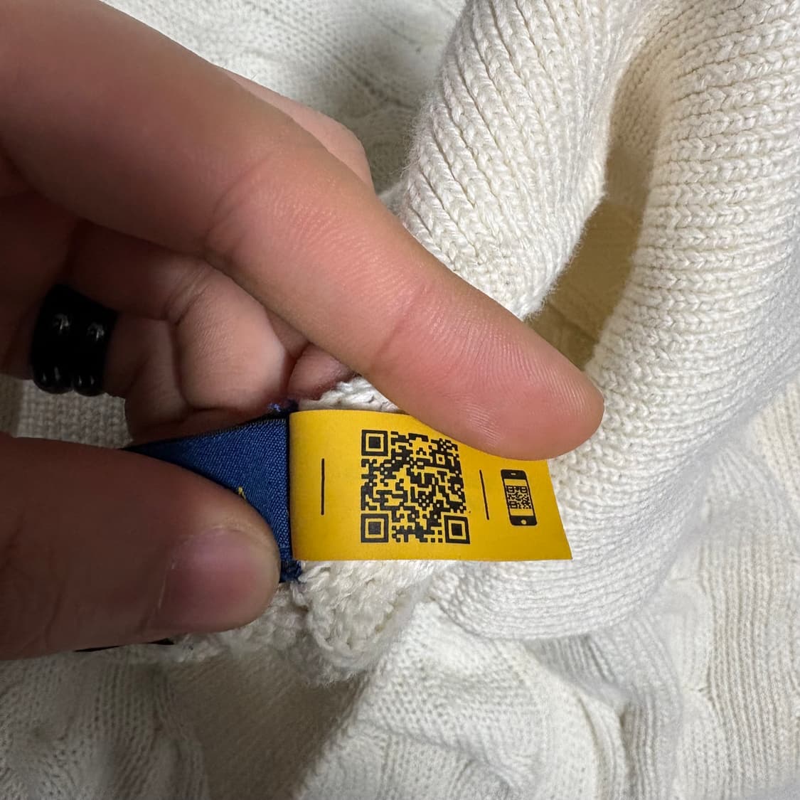 L 폴로랄프로렌 화이트 케이블 반팔 니트 상품이미지7