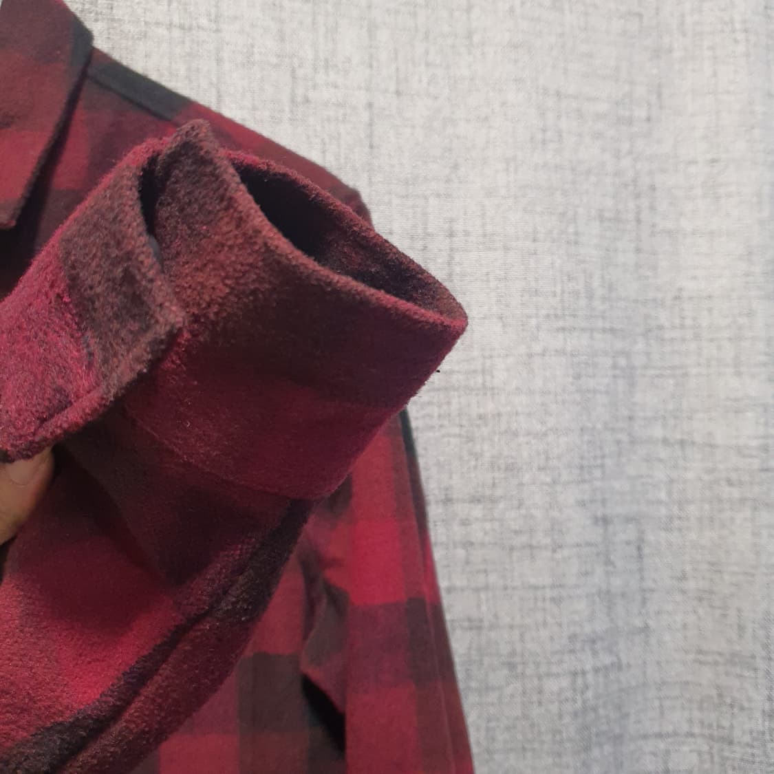 올세인츠 레드 체크 울 집업 자켓  상품이미지4