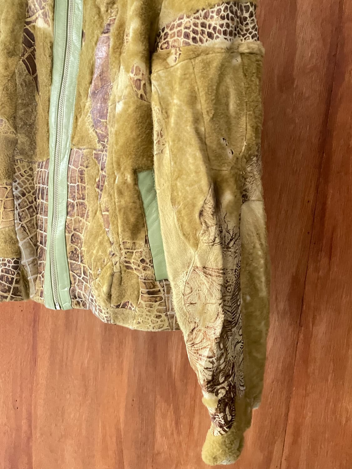 Fox patchwork shearling jacket 상품이미지7