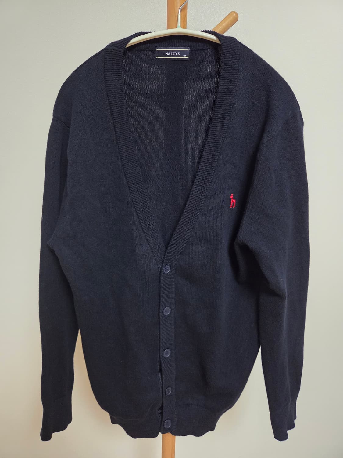 (정품) 헤지스 면 네이비 가디건 105~100 상품이미지1