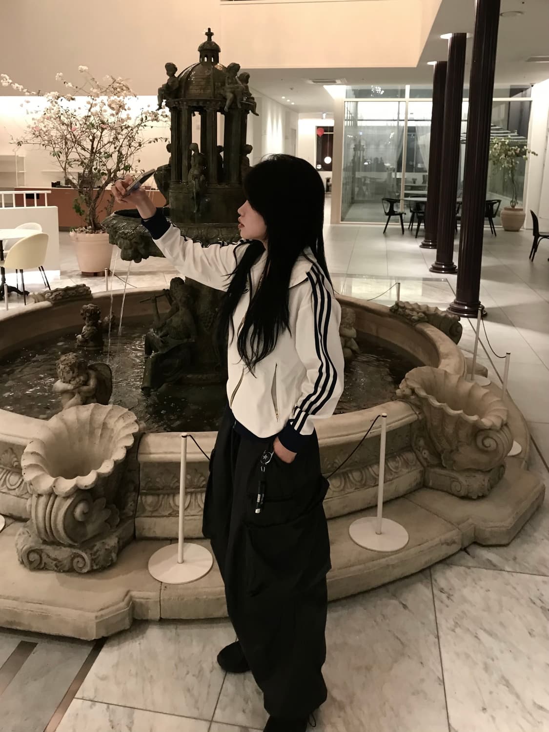 아디다스 파이어버드 배지 트랙탑 화이트 블루 상품이미지1