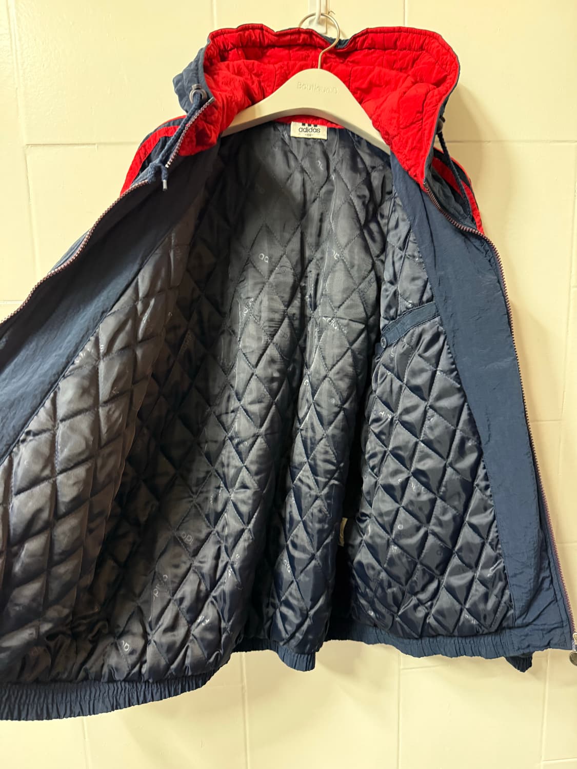 아디다스 올드스쿨 트레포일 누빔 후드 점퍼 상품이미지6