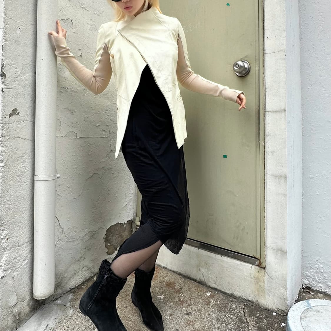 00s 아카이브 릭오웬스 가죽 버튼업 자켓 상품이미지9