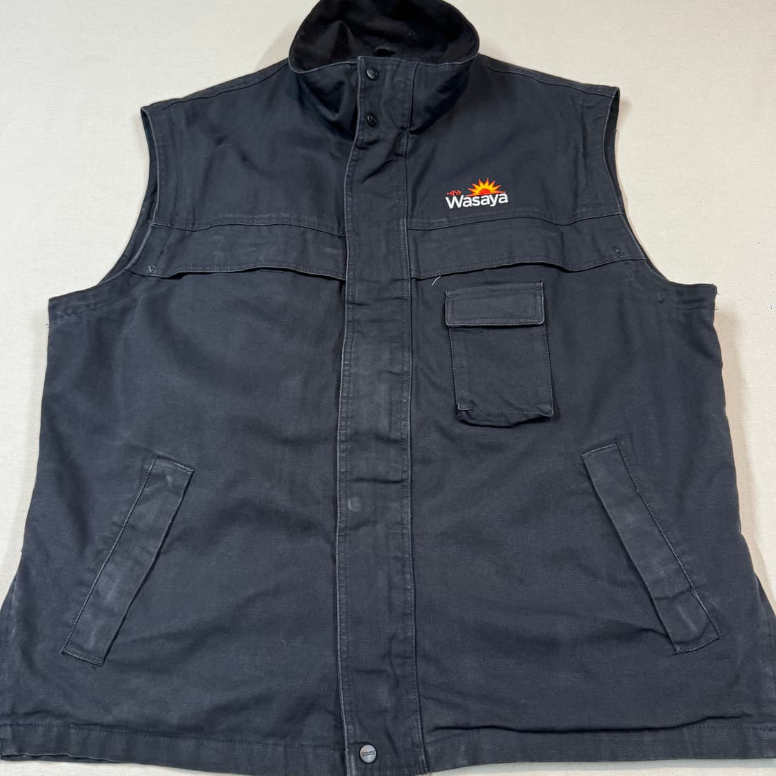 XL) DAKOTA x Wasaya 워크웨어 캔버스 베스트 블랙 상품이미지2