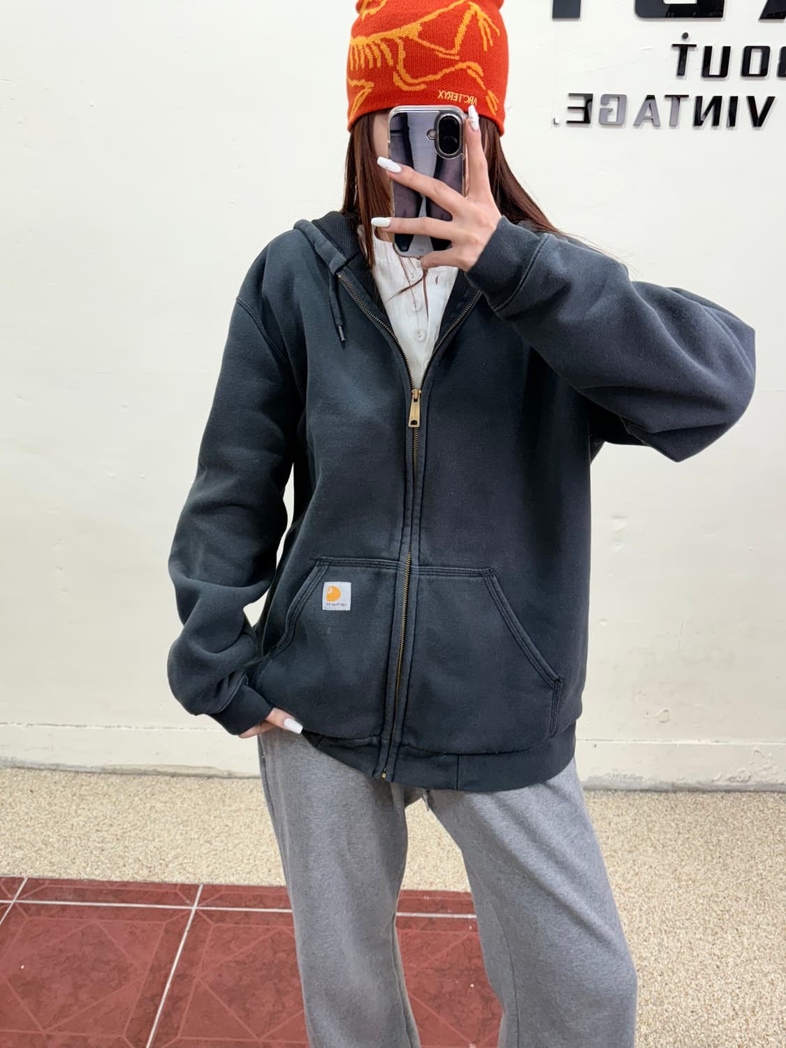 칼하트 레인티펜더 후드집업 상품이미지1