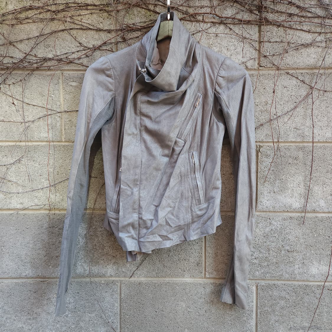 [38] 2010ss 릭오웬스 하이넥 레더 자켓 상품이미지1