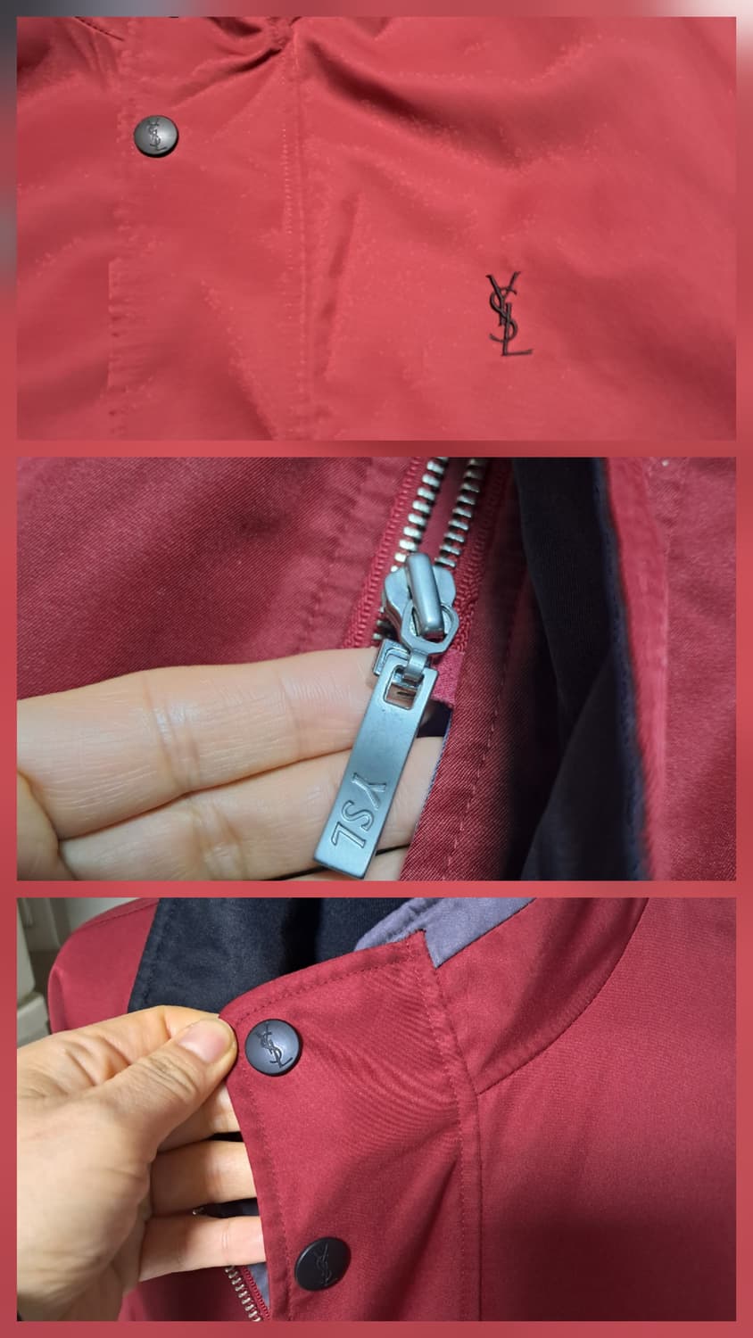 정품 입생로랑 YSL 빈티지 자켓 블루종 집업 점퍼 95 상품이미지7
