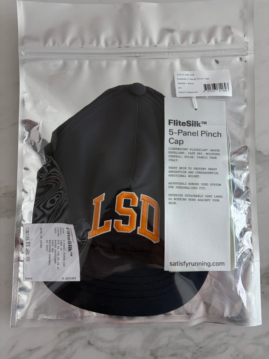 새티스파이 플라이트실크 핀치 캡 네이비  상품이미지1