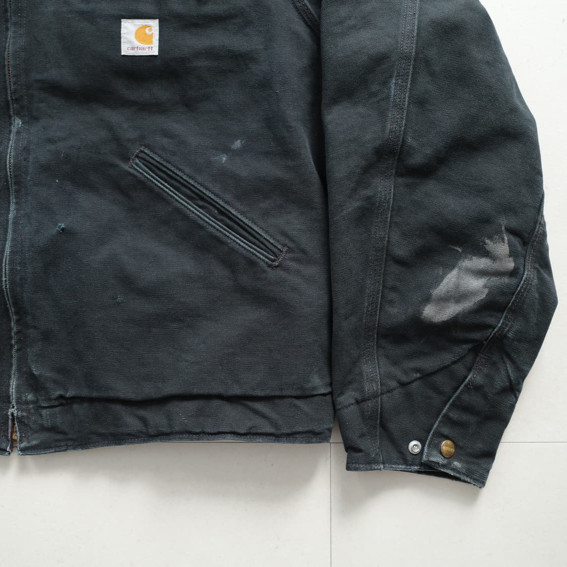 125주년 칼하트 001 블랭킷 워크 자켓 블랙 MADE IN USA 상품이미지3