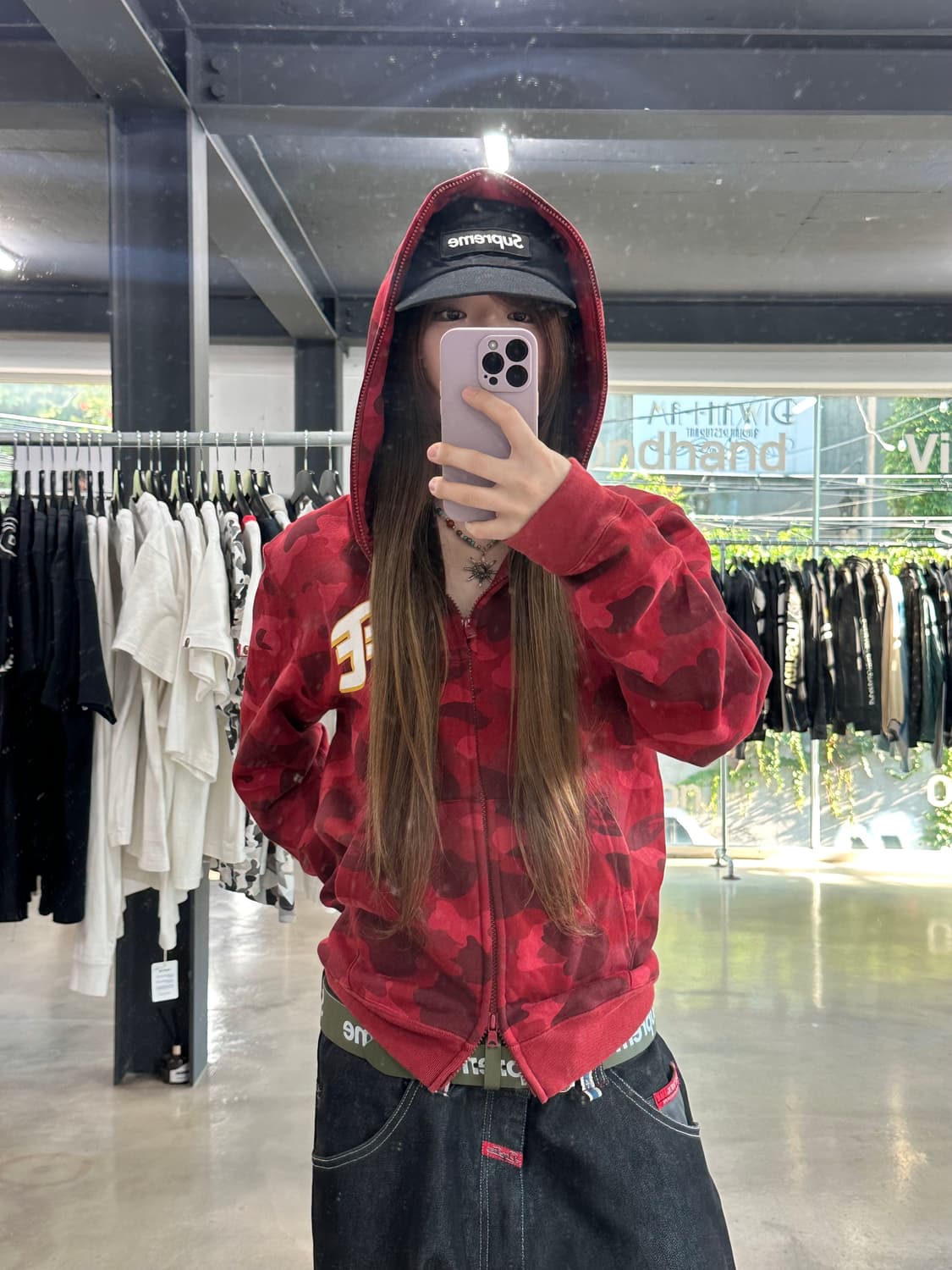 베이프 x Nigo x Rakuten Eagles 적계 투웨이풀집업후드 상품이미지2
