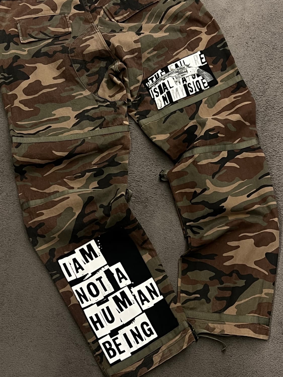 아임낫 어 휴먼비잉 카고 프린팅 팬츠 처분  상품이미지2