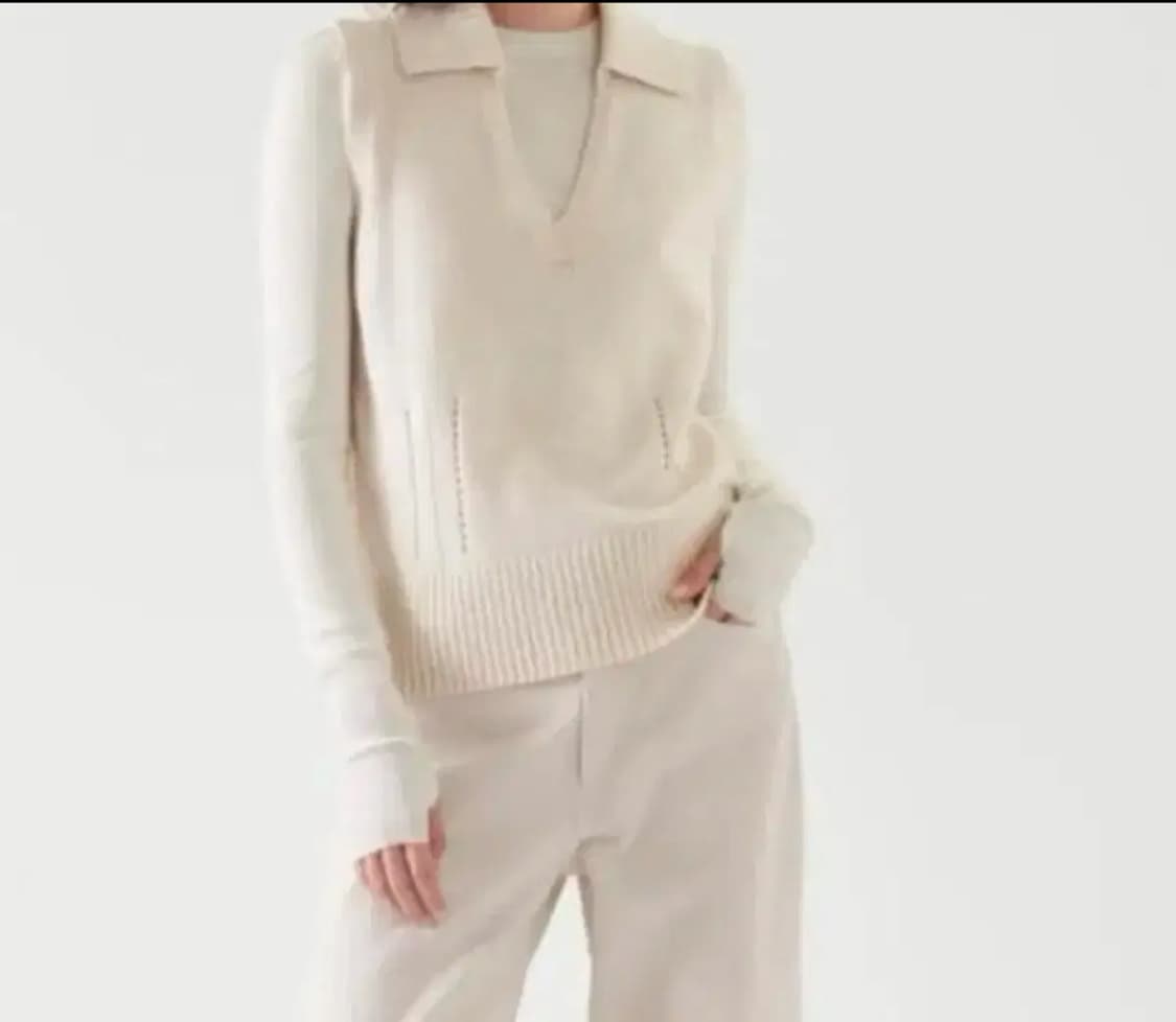 (새상품급) COS 코스 모100% 니트 베스트 / 여 XS 아이보리 상품이미지2