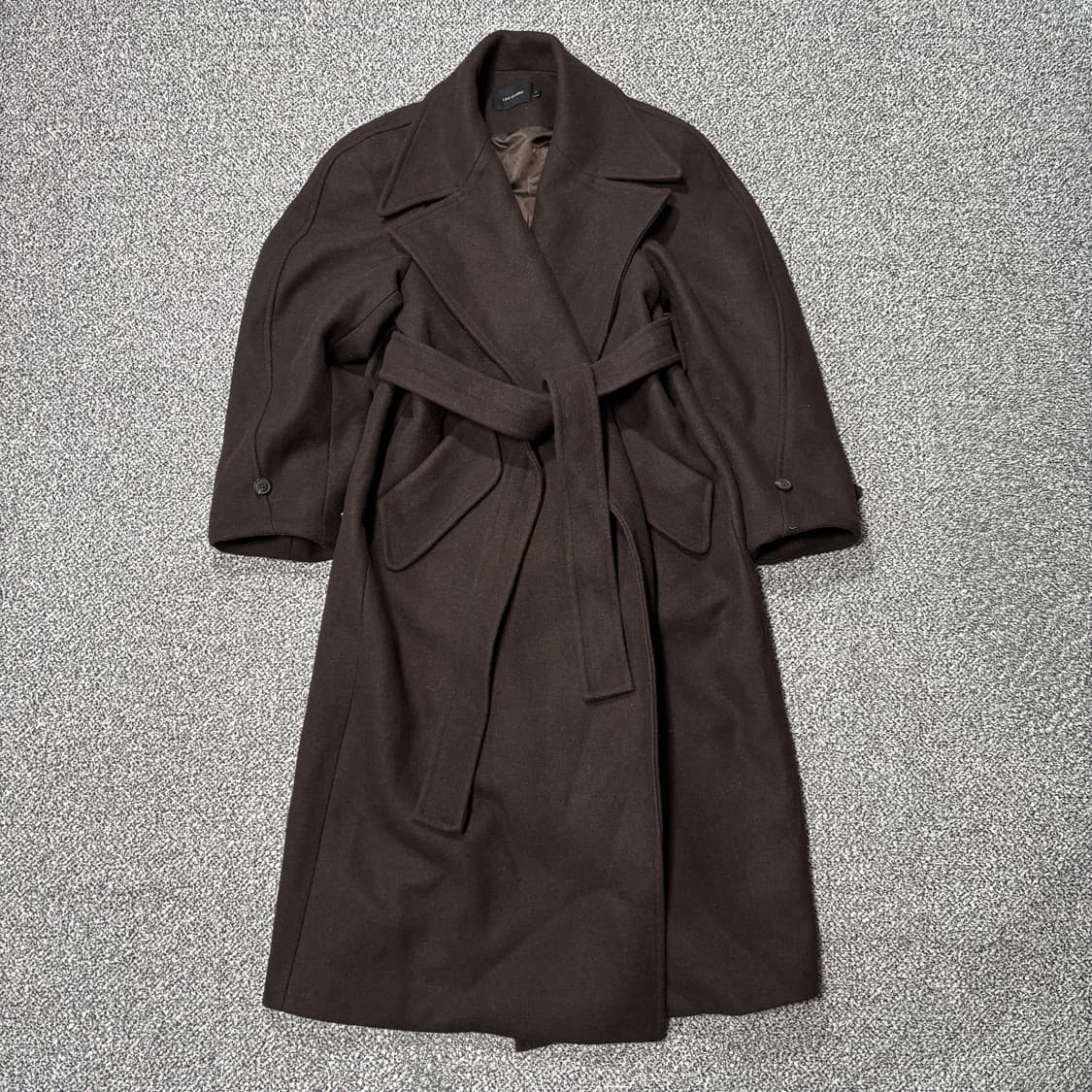 [W] 로우클래식 W컨셉 울 벨트 코트 브라운 (S) 상품이미지1
