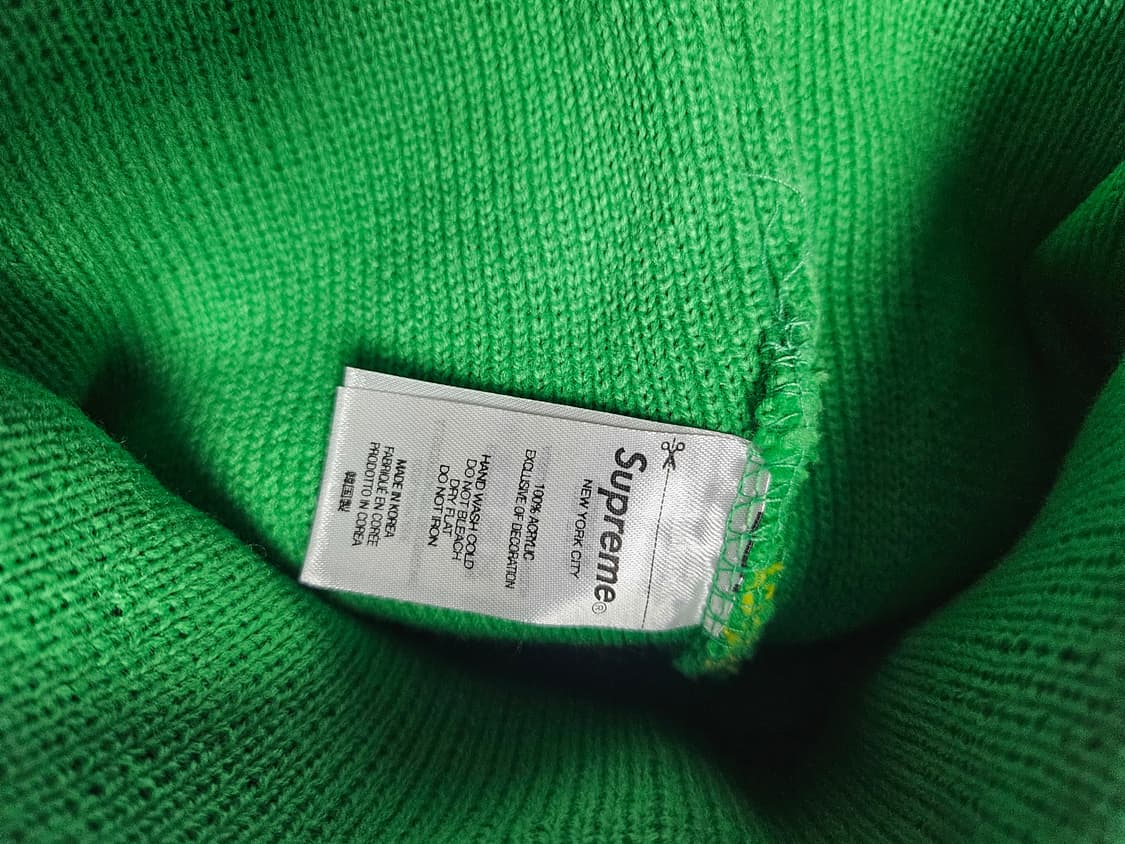 슈프림 스노우 비니 그린 23FW 상품이미지2