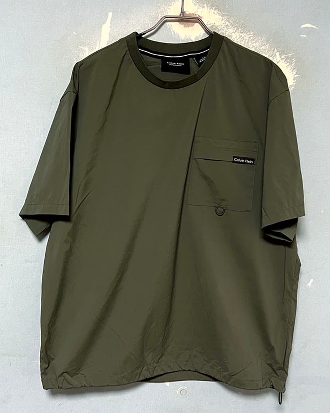 캘빈클라인 퍼포먼스 우븐 남자 반팔티 피스테 새상품 L 100-105 상품이미지1