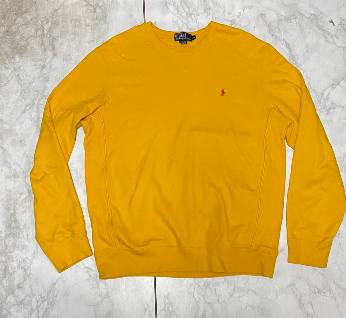 폴로 옐로우 맨투맨티셔츠 105 상품이미지1