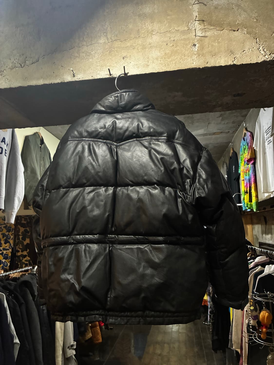 HOUSTON 휴스턴 카우 레더 플라잉 다운 자켓 상품이미지7