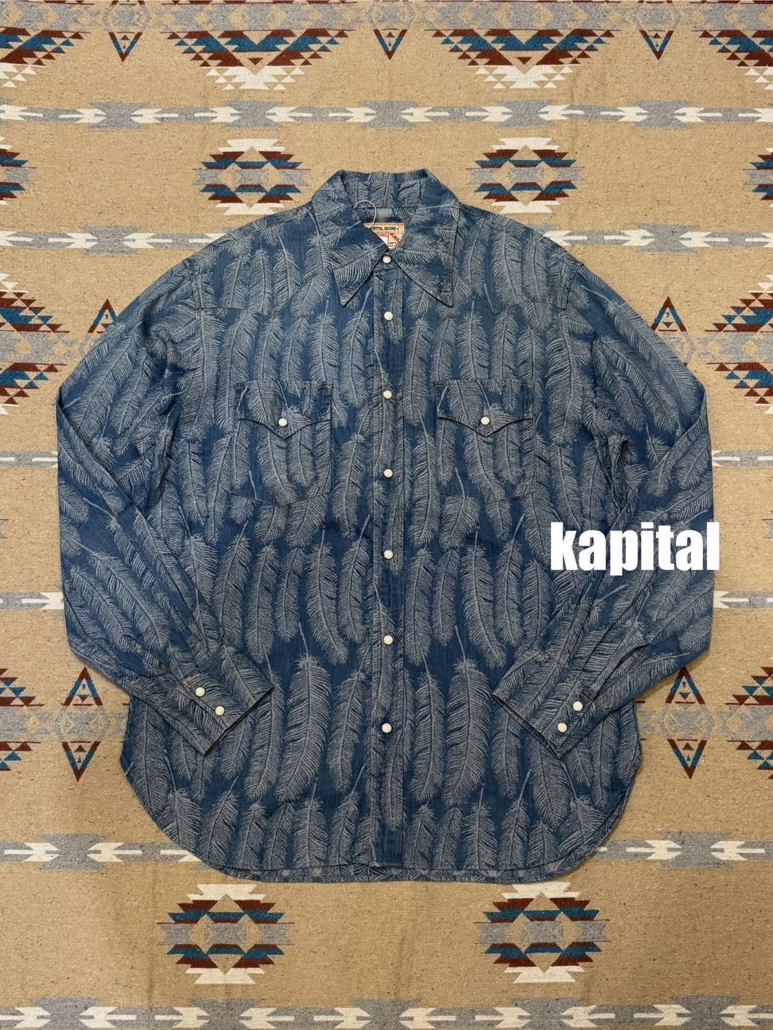 [3][L] 캐피탈 5온즈 데님 허스키 웨스턴 셔츠 상품이미지1