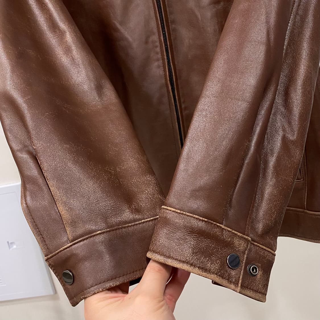 쉐비뇽 90s 양가죽 집업 자켓 상품이미지6