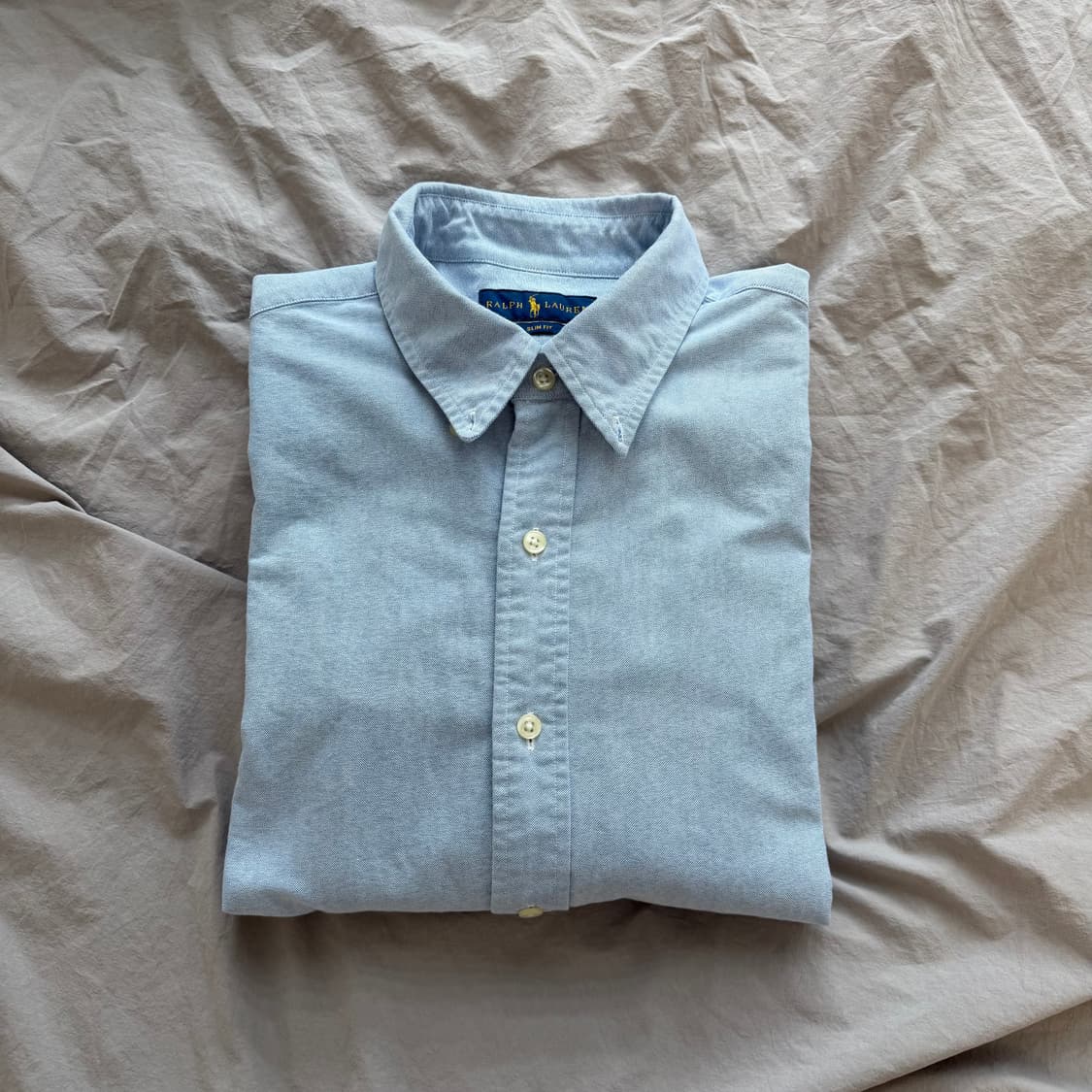 폴로 랄프로렌 블루 옥스포드 긴팔 셔츠 슬림핏 L 상품이미지1