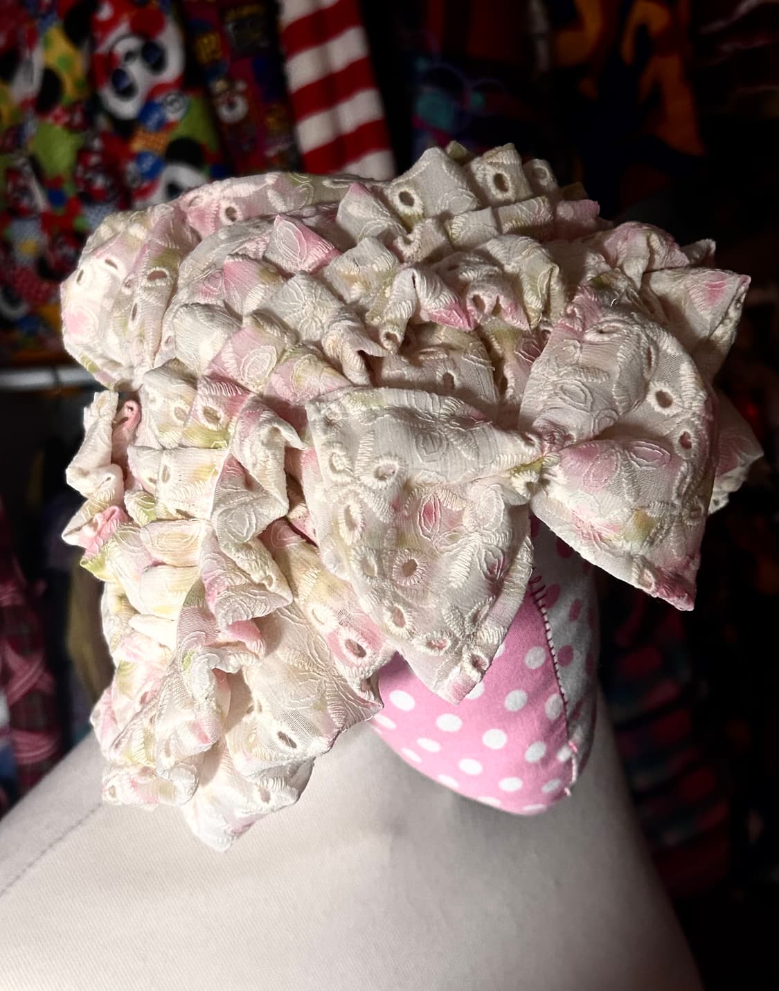 ･:*+. 핸드메이드 로리타 리본 프릴 플로럴 헤도레 헤드레이스 상품이미지1