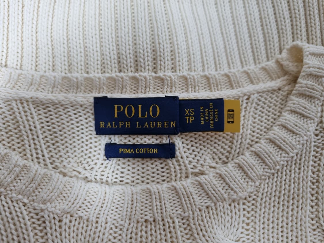 여성 QR인증 폴로 피마 코튼 아이보리 긴팔 케이블 꽈배기 니트 스웨터 상품이미지7