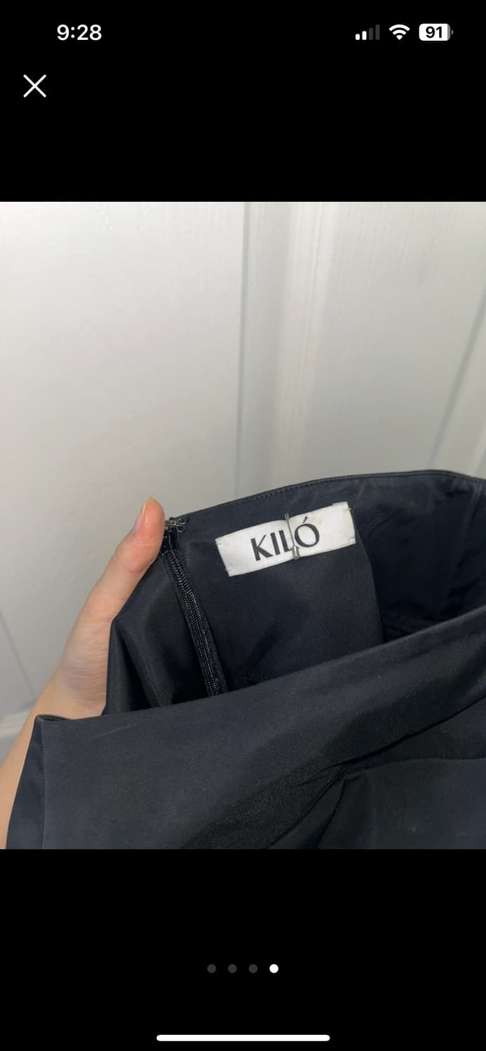 KILO 나일론 롱 스커트 블랙 상품이미지4