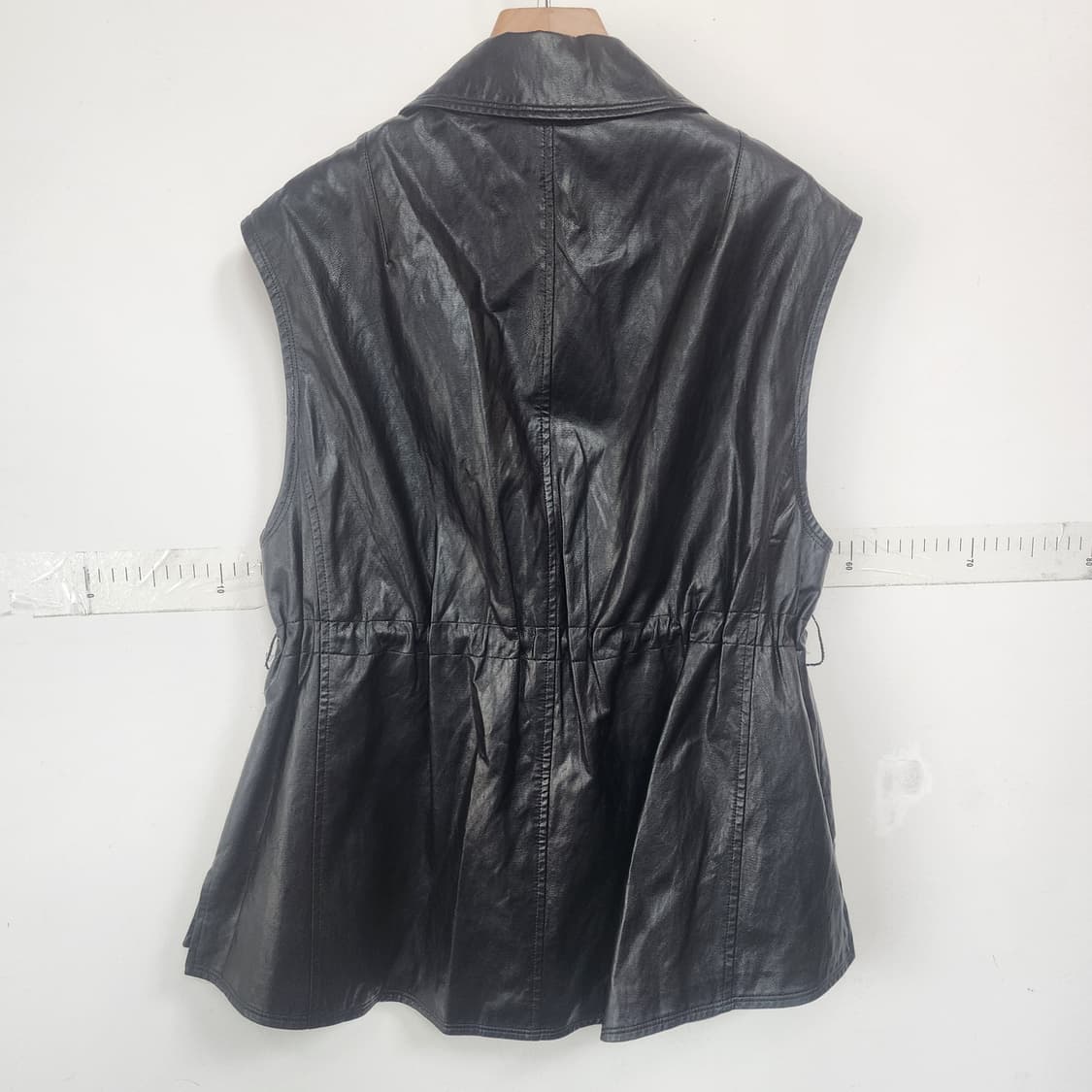 LBL 블랙 레더 조끼 베스트 상품이미지9