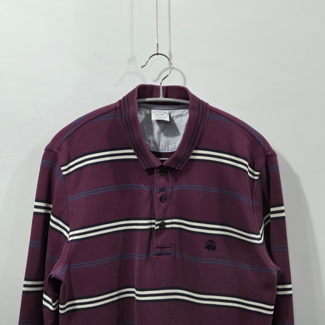 브룩스브라더스 피케 스트라이프 카라 롱슬리브 M 상품이미지2