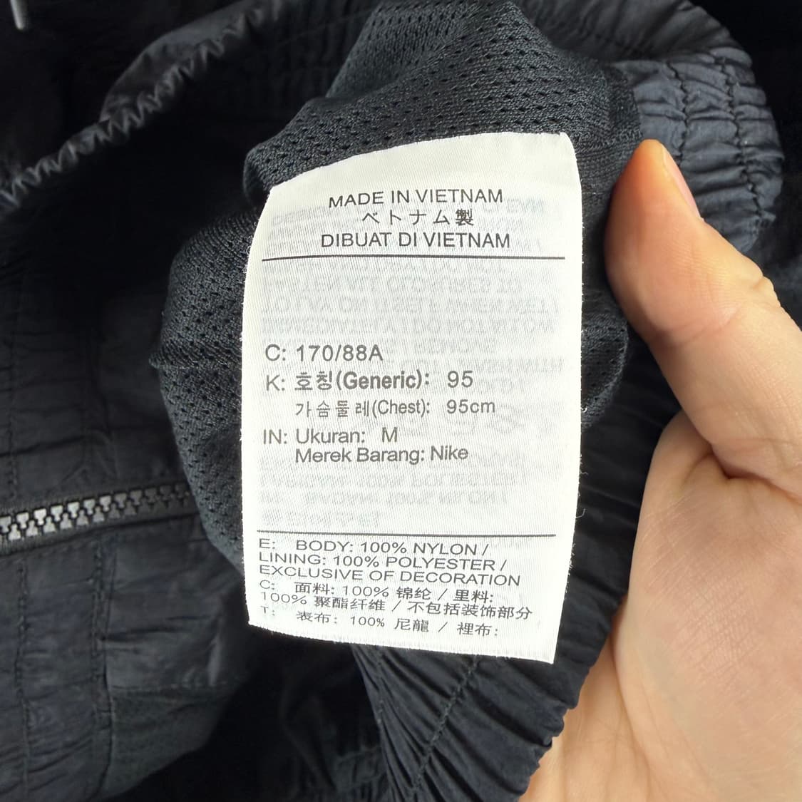 (M) 나이키 헤리티지 윈드러너 바람막이 자켓 블랙 상품이미지5