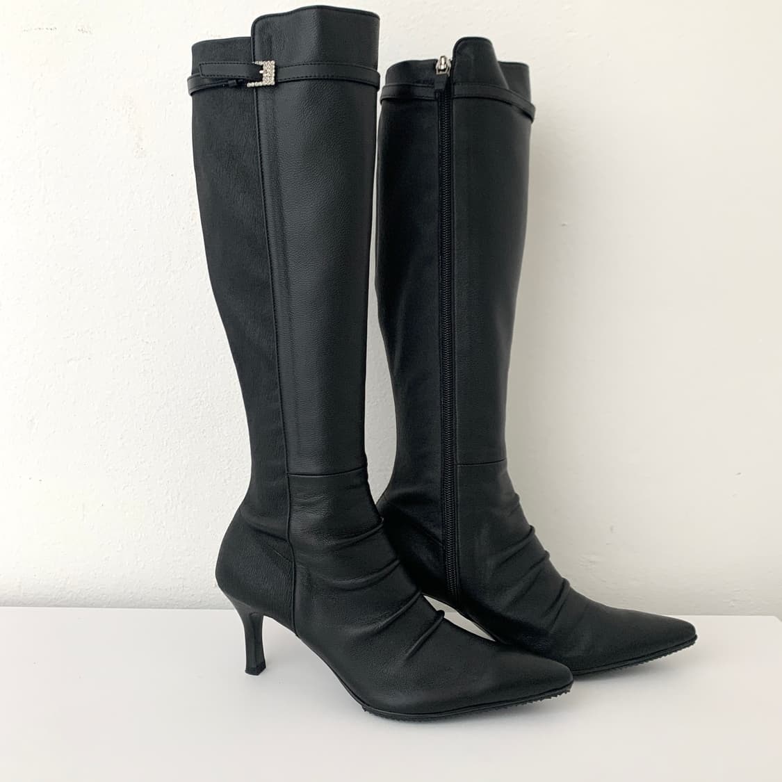 [새상품] mook 무크 큐빅벨트 롱부츠 240 상품이미지1