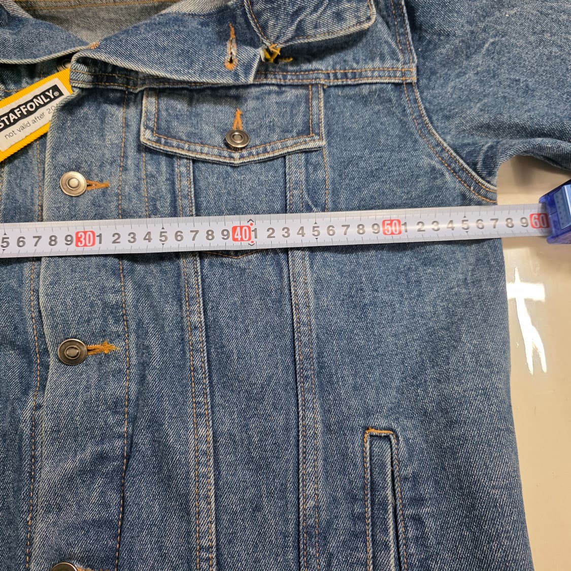 0762STAFF ONLY 스탭온리 자수 로고 중청 데님자켓 상품이미지3